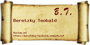 Beretzky Teobald névjegykártya